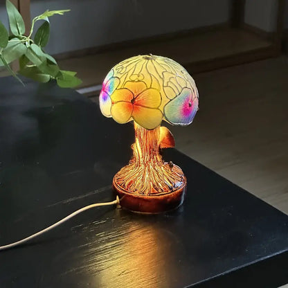 Boho Mushroom & Flower Lamp