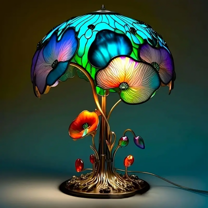 Boho Mushroom & Flower Lamp