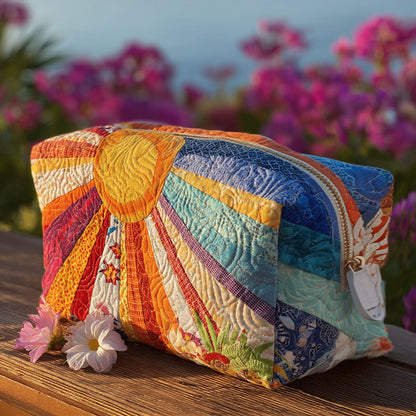 Britt - Quilted Toiletry Bag - Boho Rays