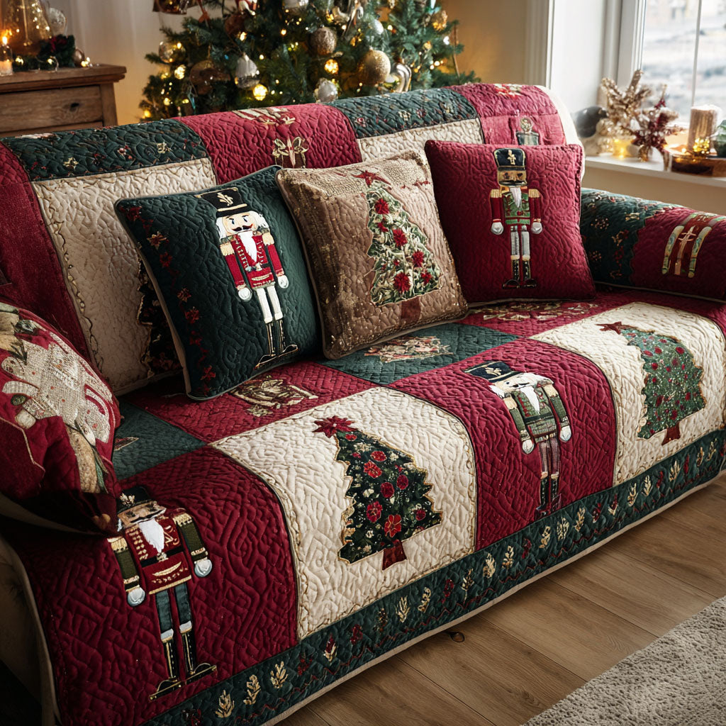 Bonita - Quilted Sofa Cover Christmas Pattern