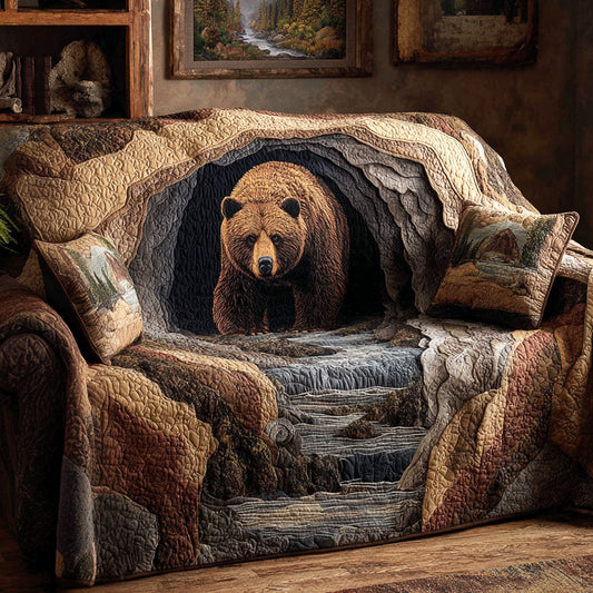 Brooklynne - Quilted Sofa Cover Bear from the Canyon