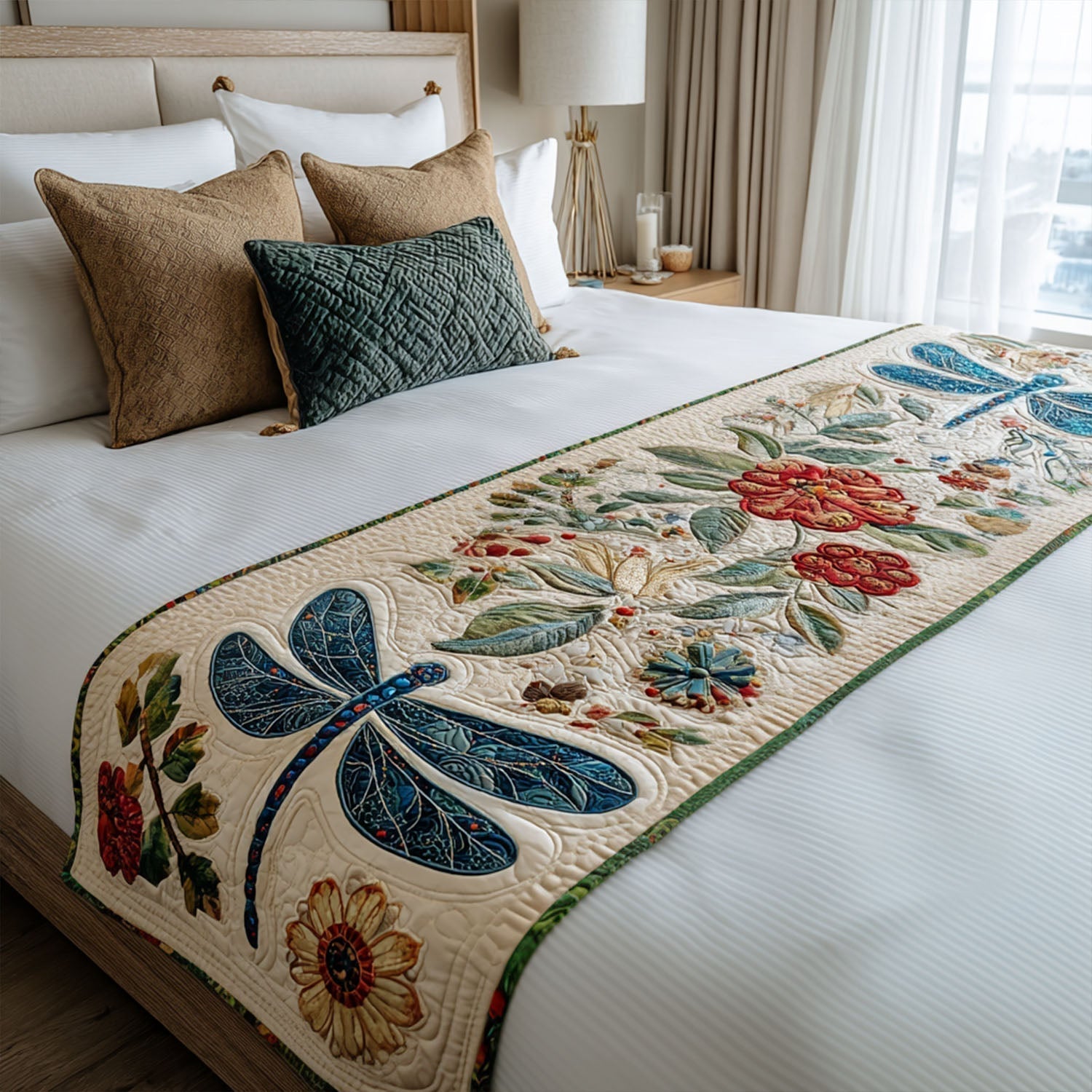 Brylee - Quilted Bed Runner - Shimmering Flight