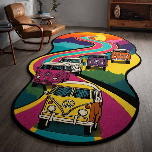 Cadence - Shaped Area Rug - Hippie Vibes
