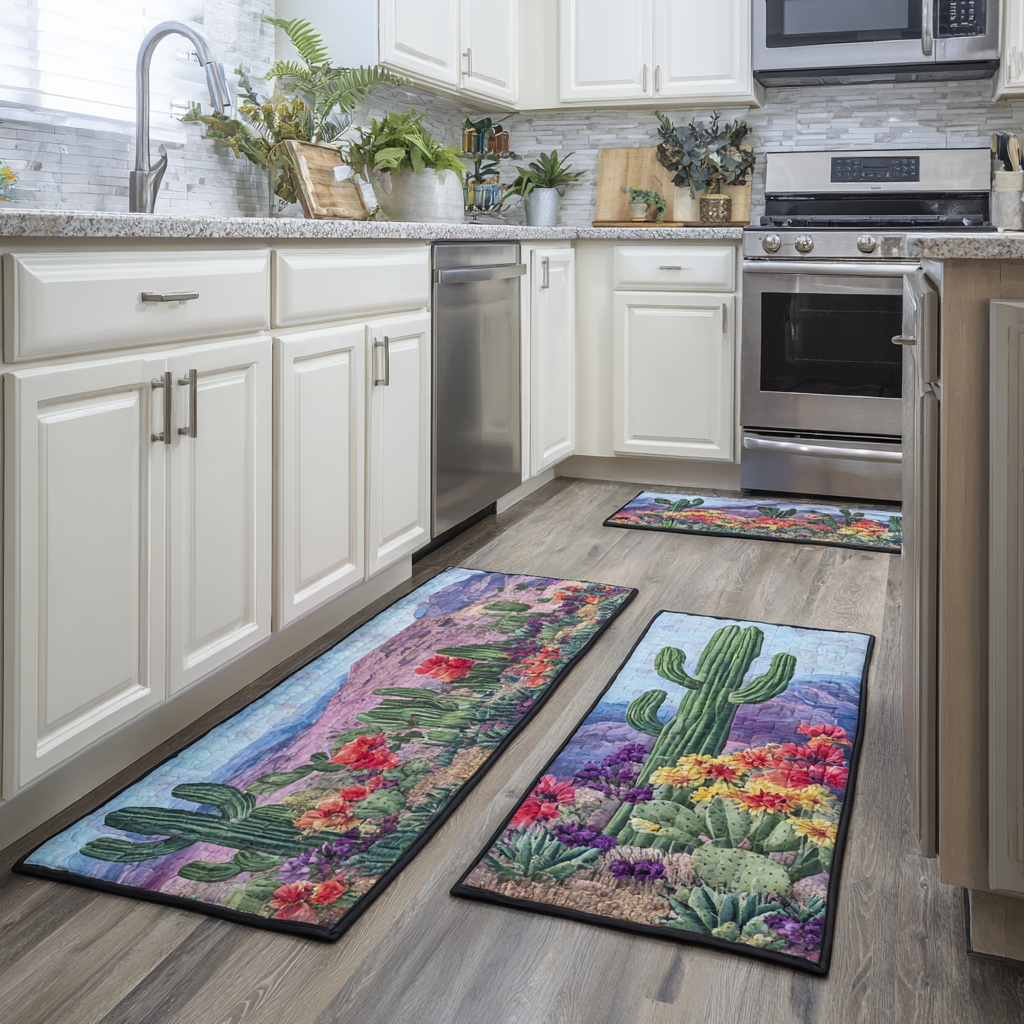 Caitlin - 2-Piece Kitchen Mat Set - Desert Landscape