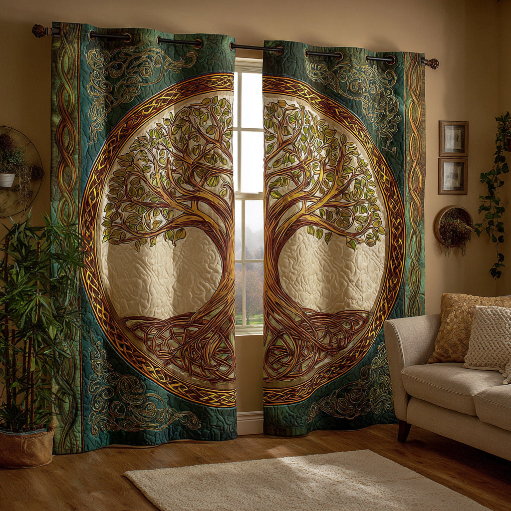 Cambree - Quilted Curtains - Celtic Tree of Life