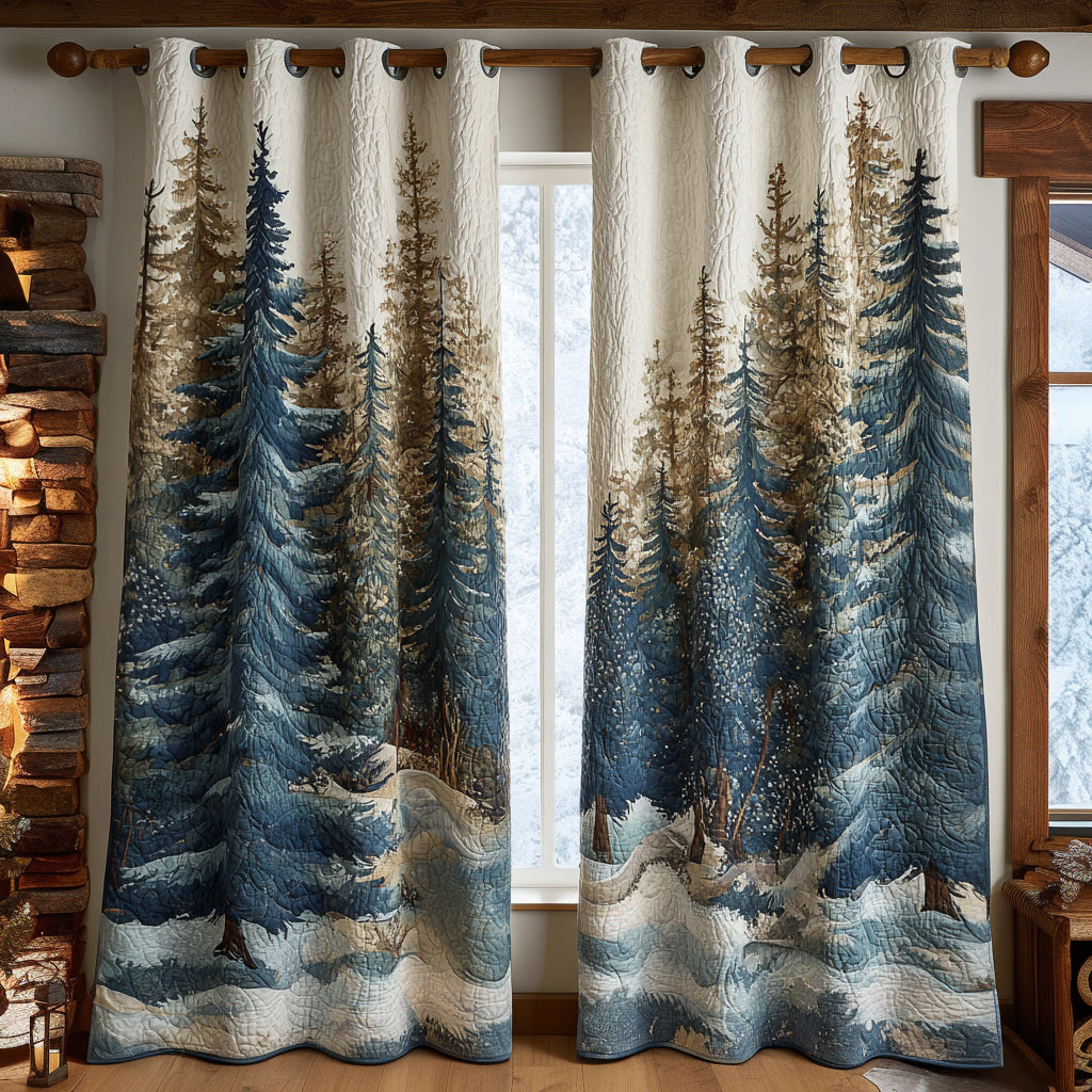 Cameron - Quilted Curtains - Morning Forest