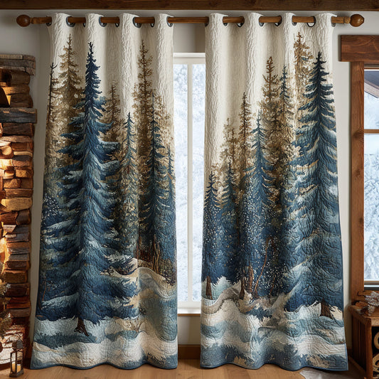 Cameron - Quilted Curtains - Morning Forest