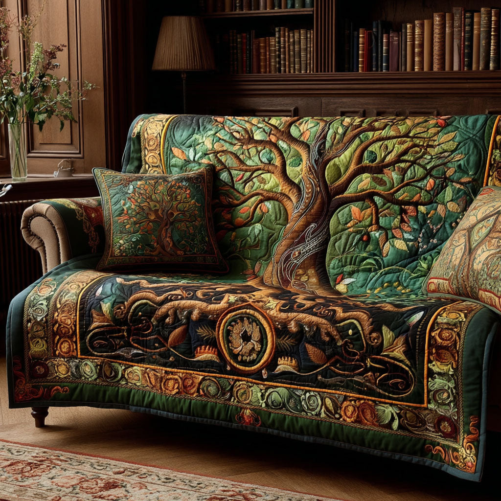 Carolena - Quilted Sofa Cover Roots of Nature