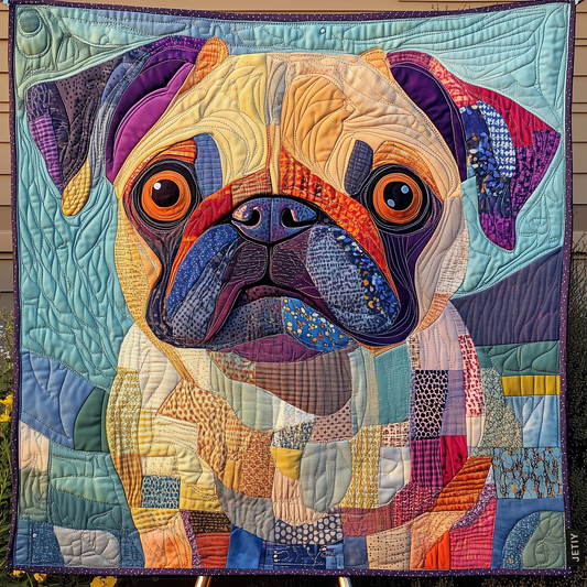 Carrie - Quilted Blanket - Sweet Pug Love