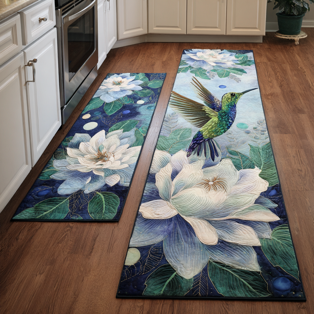 Catalina - 2-Piece Kitchen Mat Set - Elegant Hummingbird