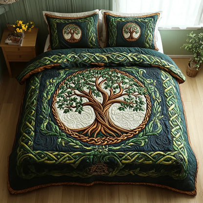 3-Piece Quilt Set - Tree of Life