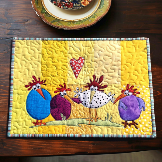 Charley - Quilted Placemat - Chicken