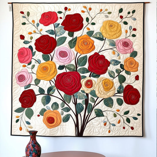 Chelsey - Textile Wall Art - Bouquet of Roses