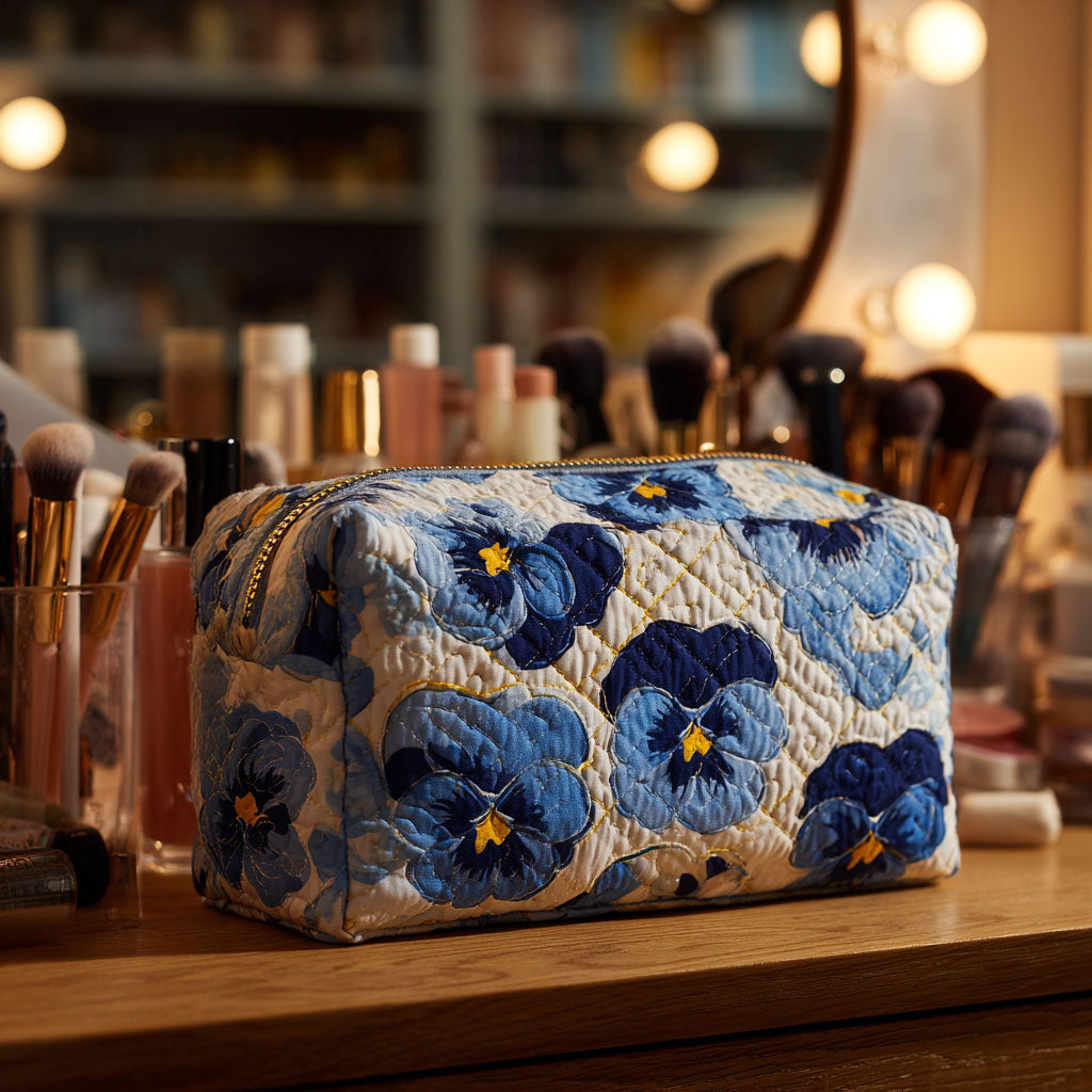 Cheyenne - Quilted Toiletry Bag - Violets