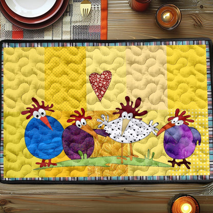 Eline - Quilted Placemat - Chicken