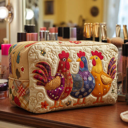 Maaike - Quilted Toiletry Bag - Dreaming Chicken