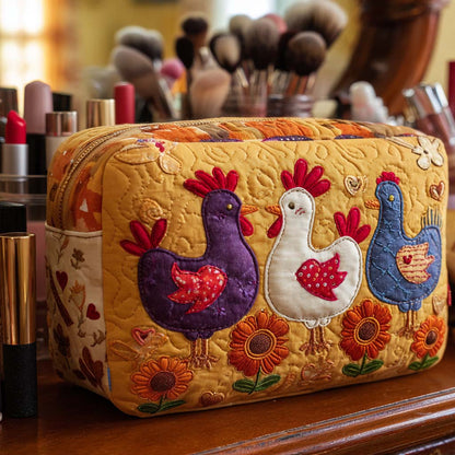 Baukje - Quilted Toiletry Bag - Chicken-Shaped