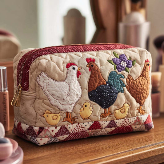 Aagje - Quilted Toiletry Bag - Hen in Nest