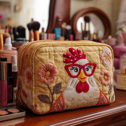 Ubel - Quilted Toiletry Bag - Radiant Chicken
