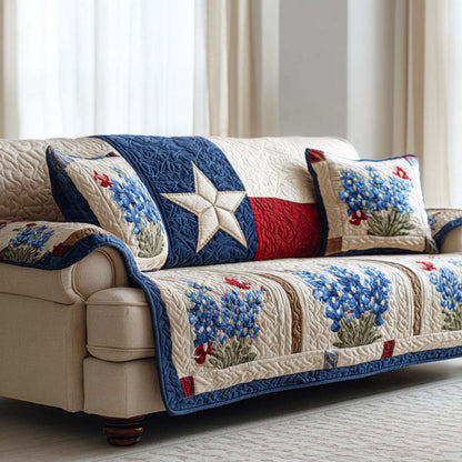 Fien - Quilted Sofa Cover in American Style
