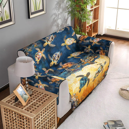 Nathalie - Quilted Sofa Cover Dream Coast