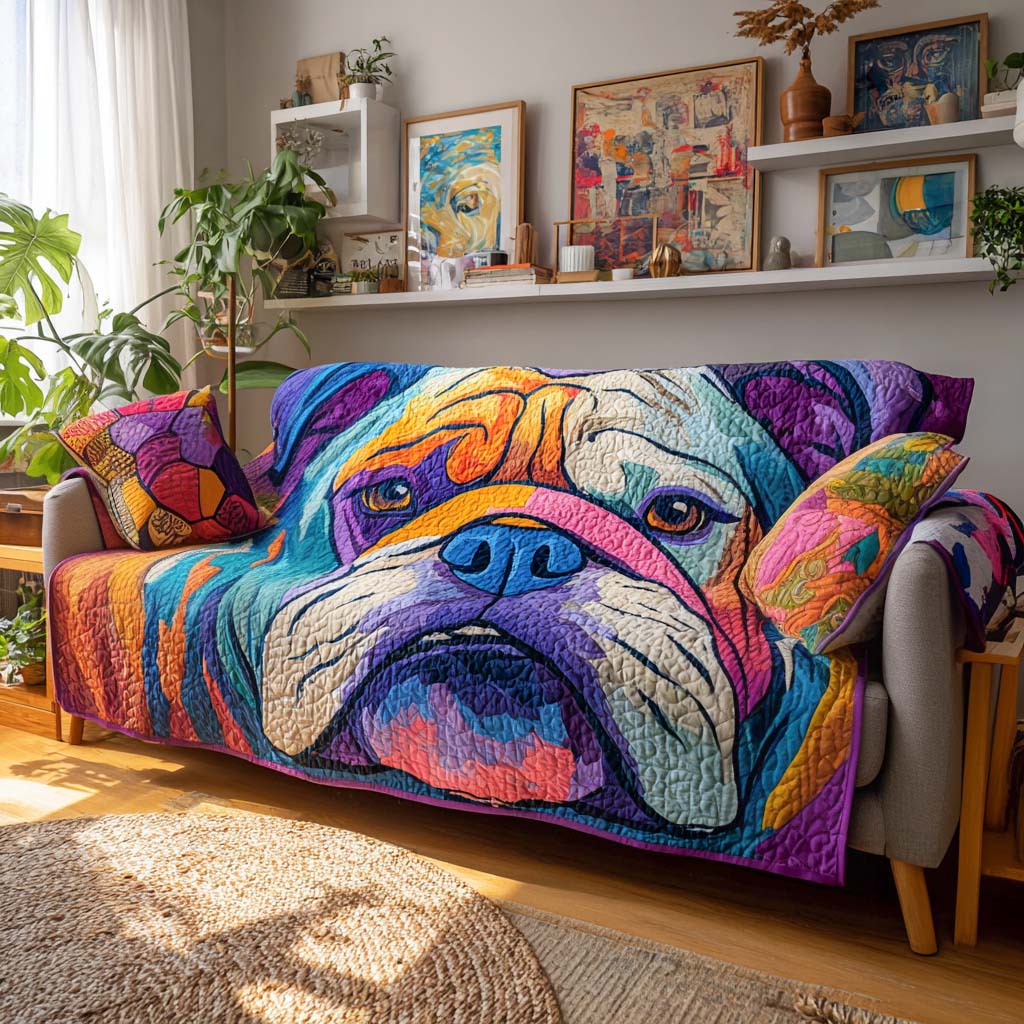 Rianne - Quilted Sofa Cover Bulldog