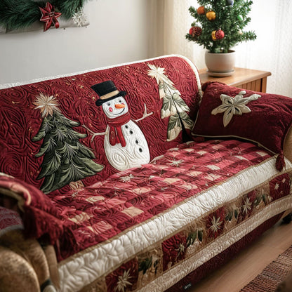 Corinthia - Quilted Sofa Cover Christmas Pattern
