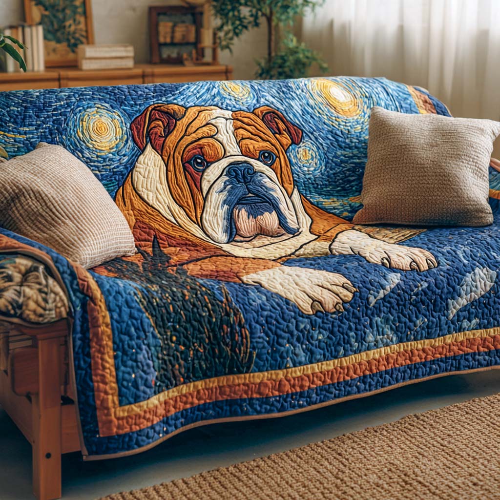 Rianne - Quilted Sofa Cover Bulldog