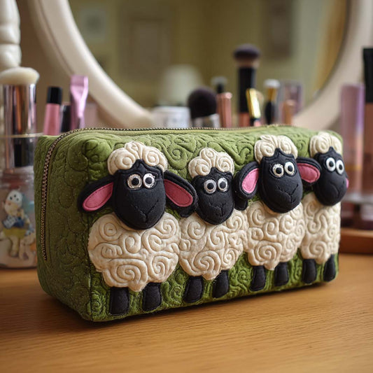 Geertruida - Quilted Toiletry Bag - Soft Sheep