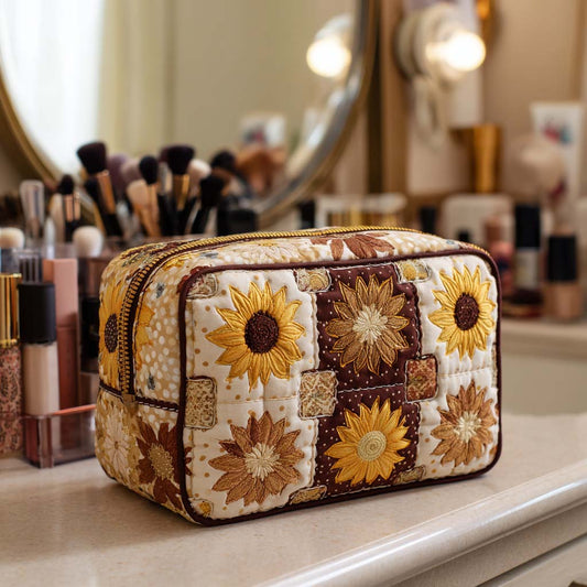 Dorothea - Quilted Toiletry Bag - Radiant Sun