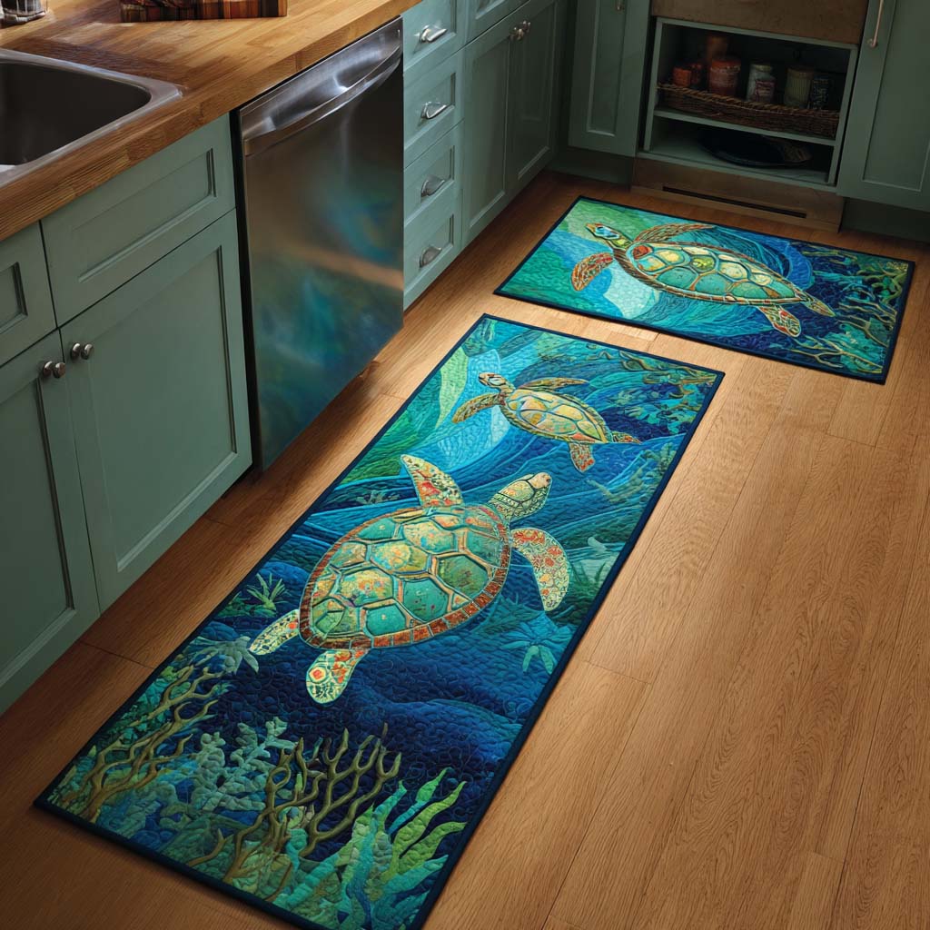 Dallas - 2-Piece Kitchen Mat Set - Ocean Vibes