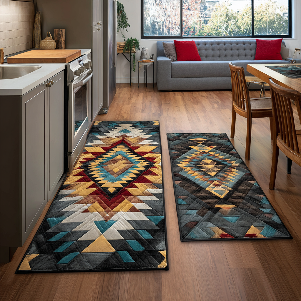 Daniela - 2-Piece Kitchen Mat Set - Warm Horizon