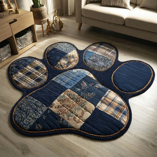 Danika - Shaped Area Rug - Blue Paw