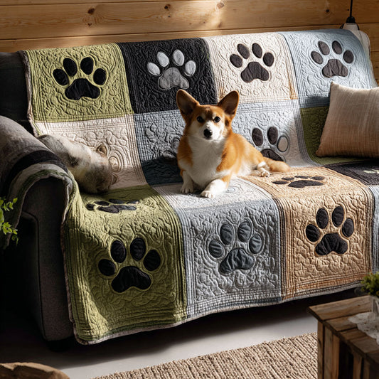Davina - Quilted Sofa Cover with Legs Cottage