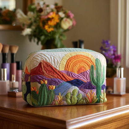Bernadette - Quilted Toiletry Bag - Sunrise in Desert