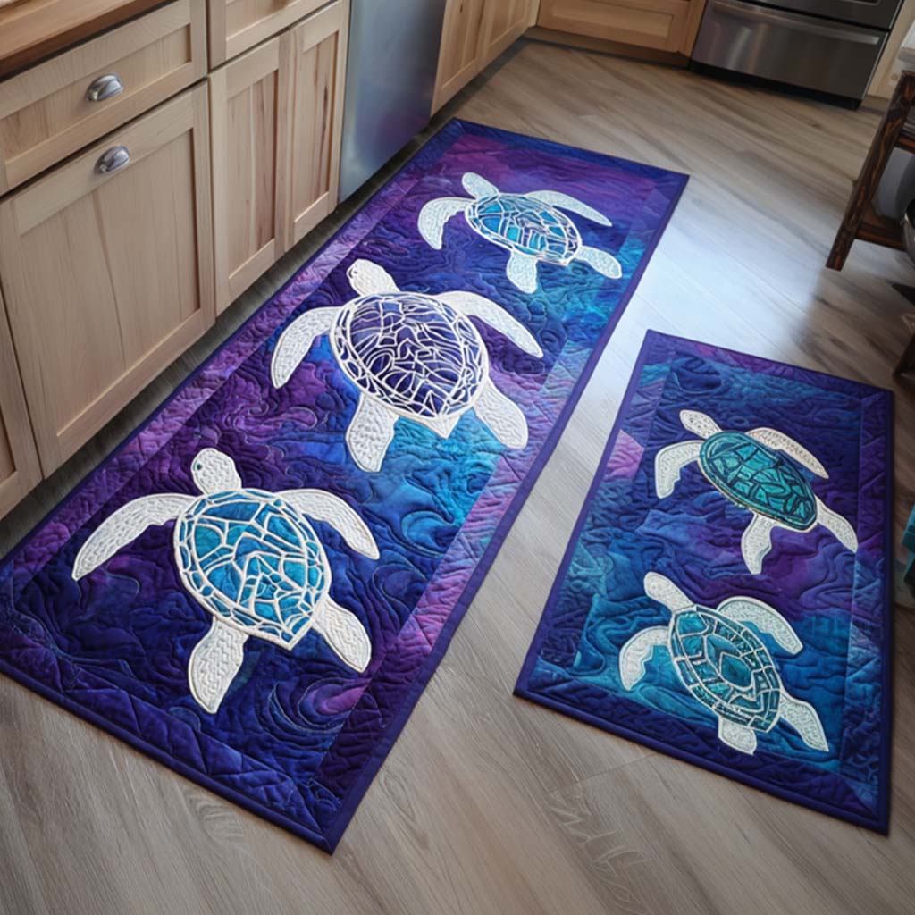 Desiree - 2-Piece Kitchen Mat Set - Sea Turtle