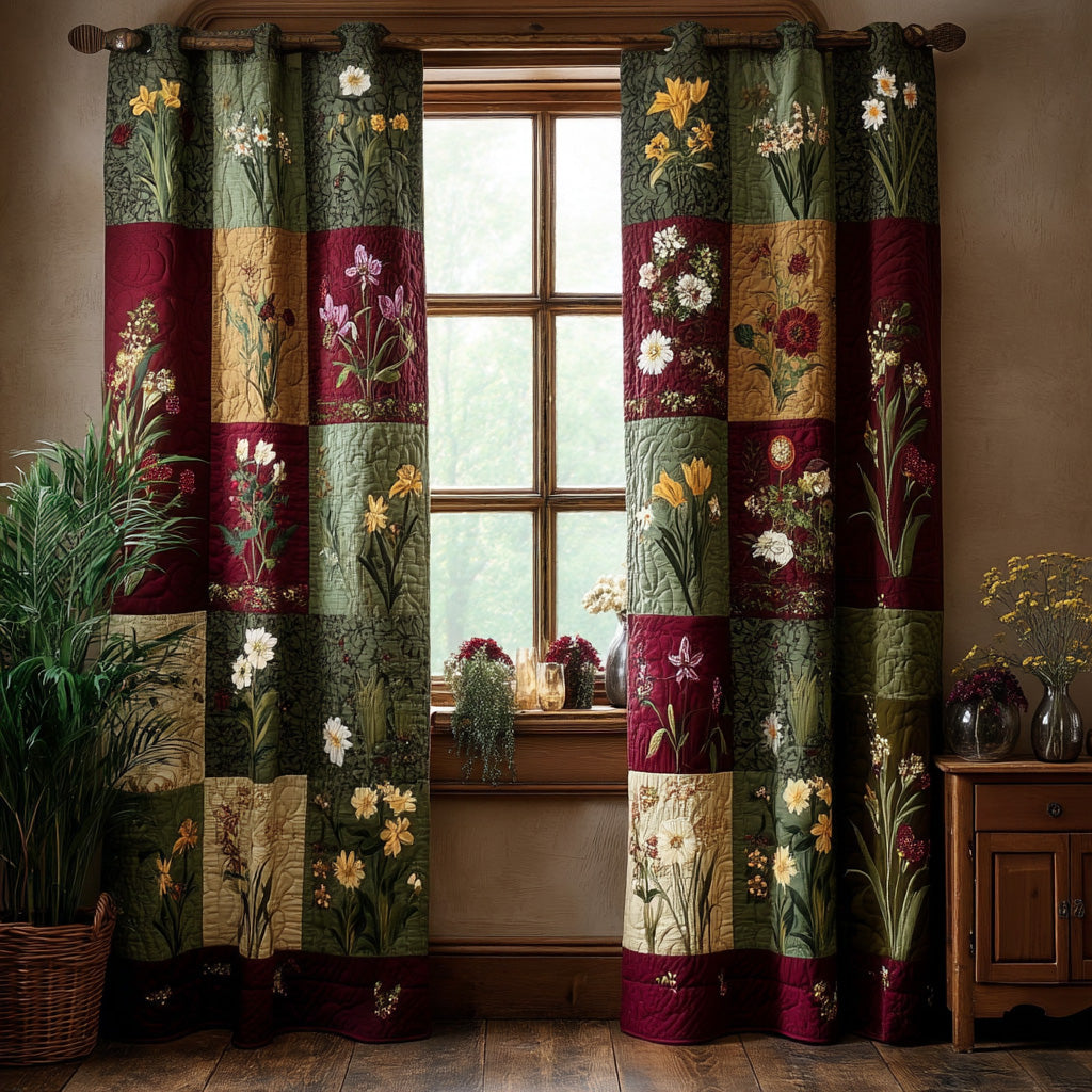 Dominique - Quilted Curtains - Wild Flower Dream