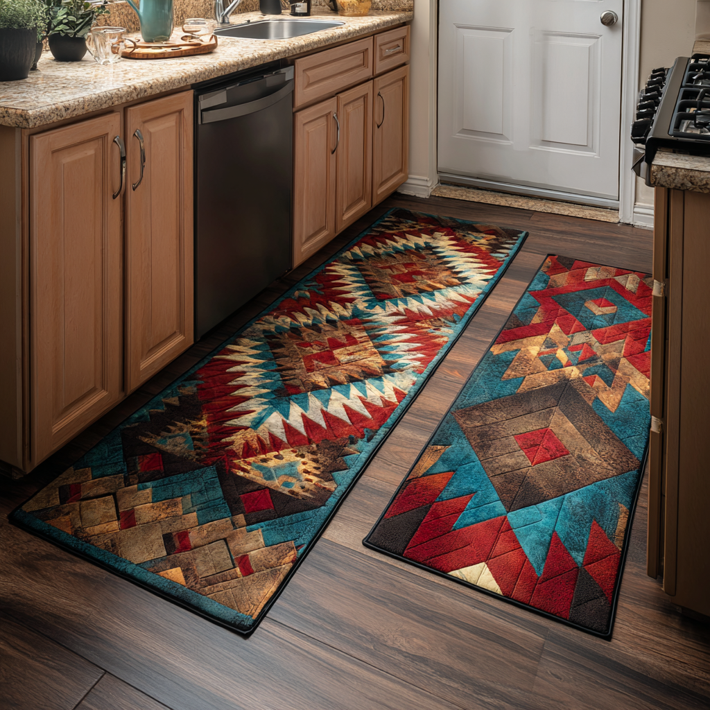 Jolien - 2-Piece Kitchen Mat Set - Southwestern