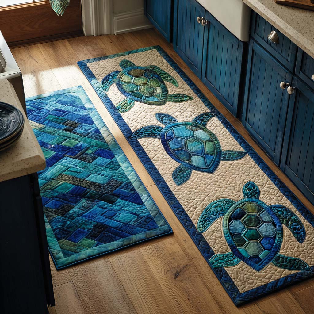 Eden - 2-Piece Kitchen Mat Set - Sea Voyage