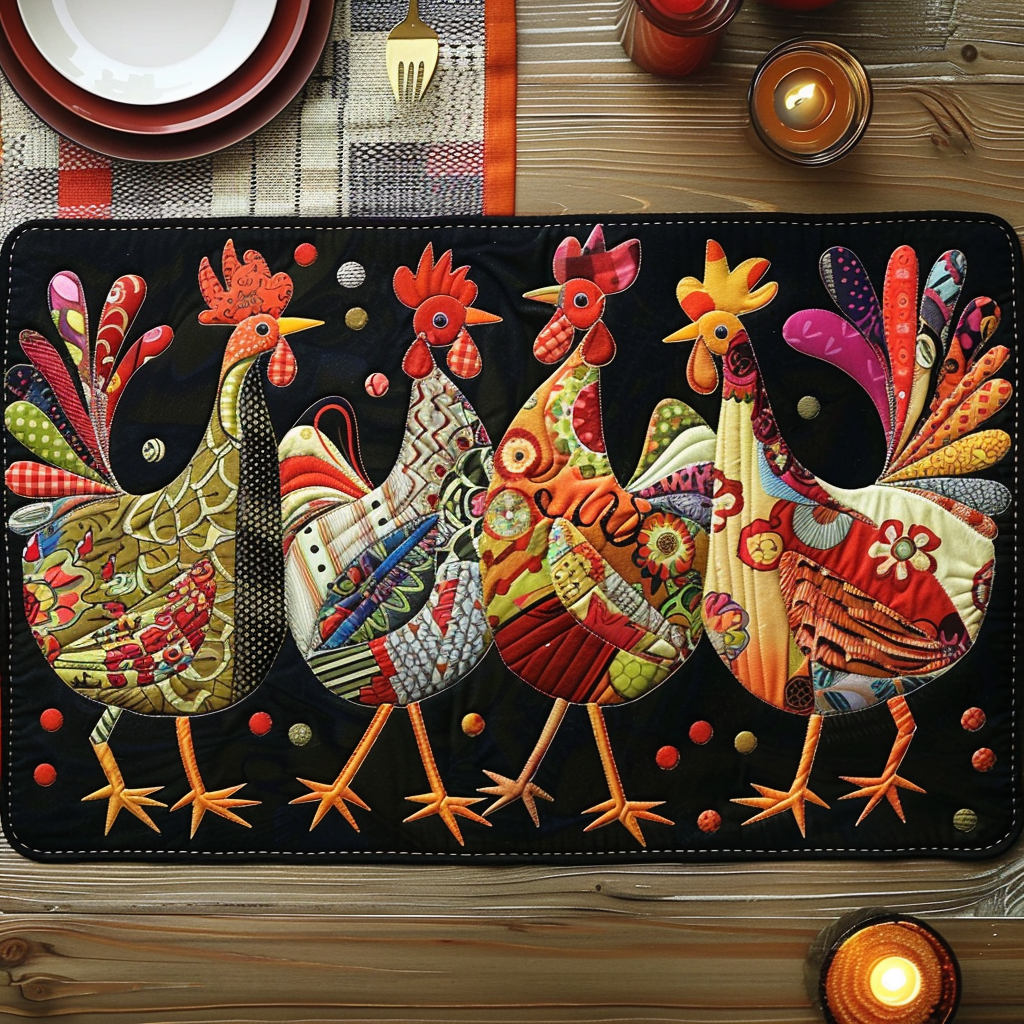 Eileen - Quilted Placemat - Starry Night