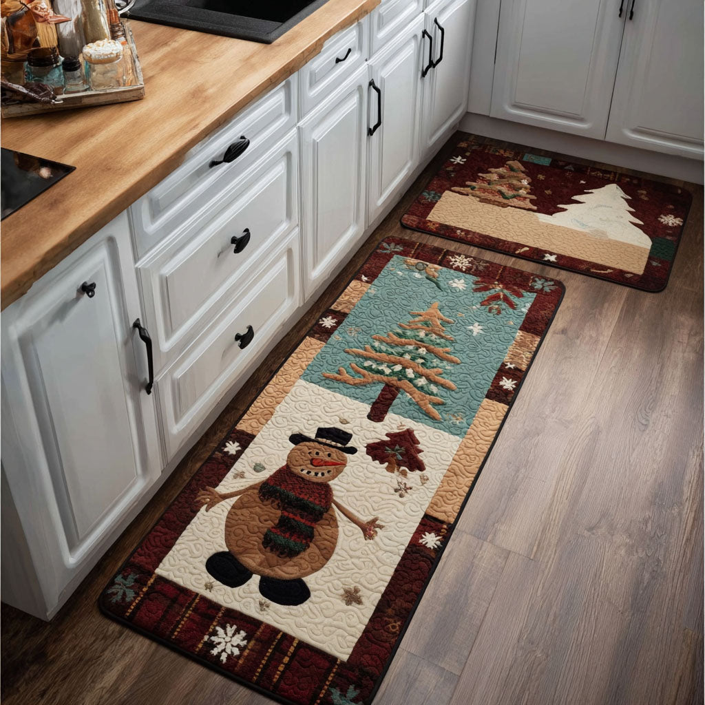 Elena - 2-Piece Kitchen Mat Set - Snowy Winter