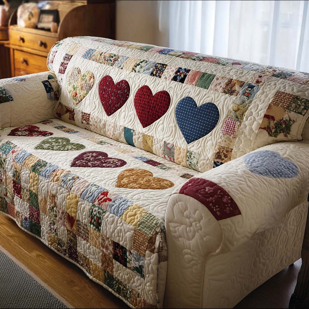 Elisa - Quilted Sofa Cover Decorative Pattern
