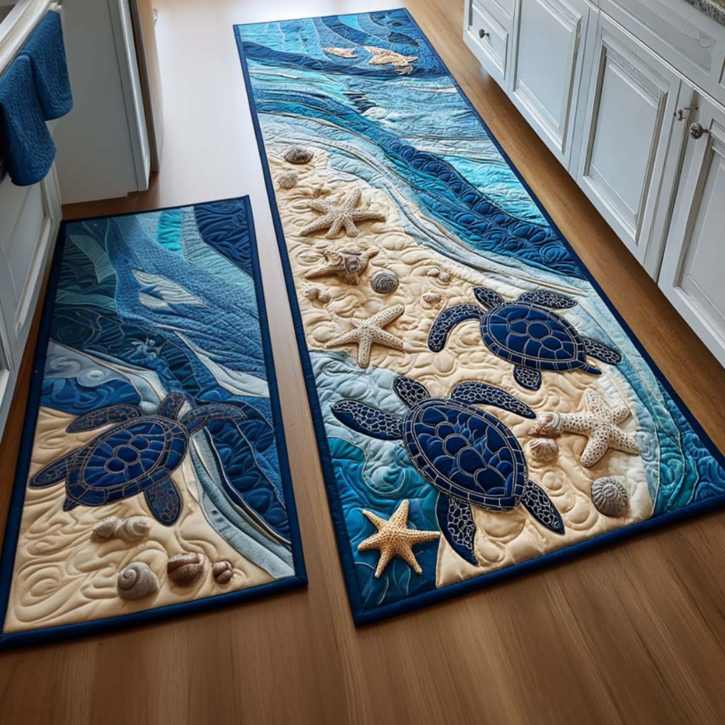 Elizabeth - 2-Piece Kitchen Mat Set - Beach Vibes