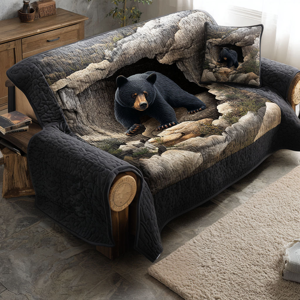 Emberlynn - Quilted Sofa Cover Mountain Shadows