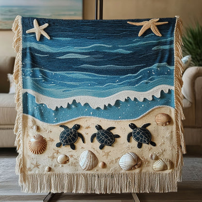 Emmaline - Quilted Blanket Waves and Shells