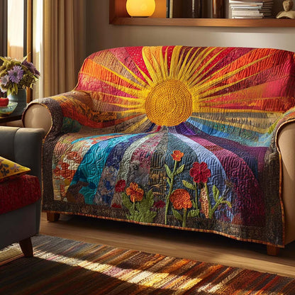 Estella - Quilted Sofa Cover Meadow Wild