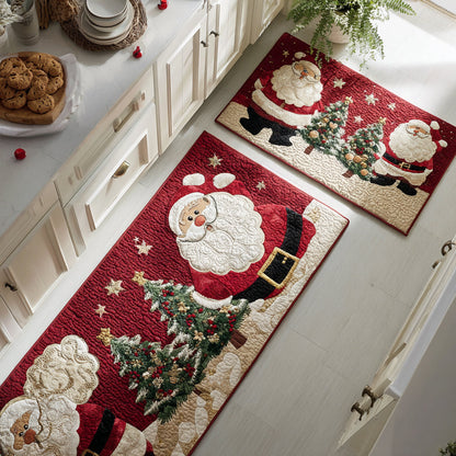 Estrella - 2-Piece Kitchen Mat Set - Santa Claus