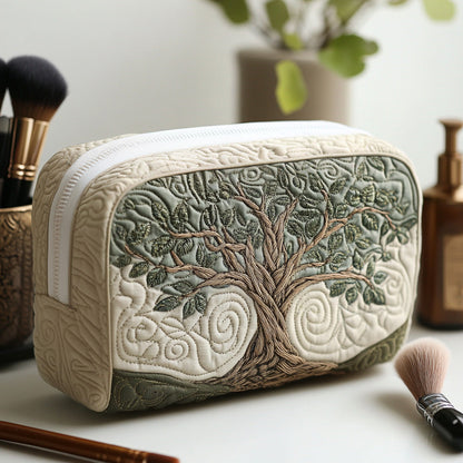 Lieselotte - Quilted Toiletry Bag - Tree of Life Roots