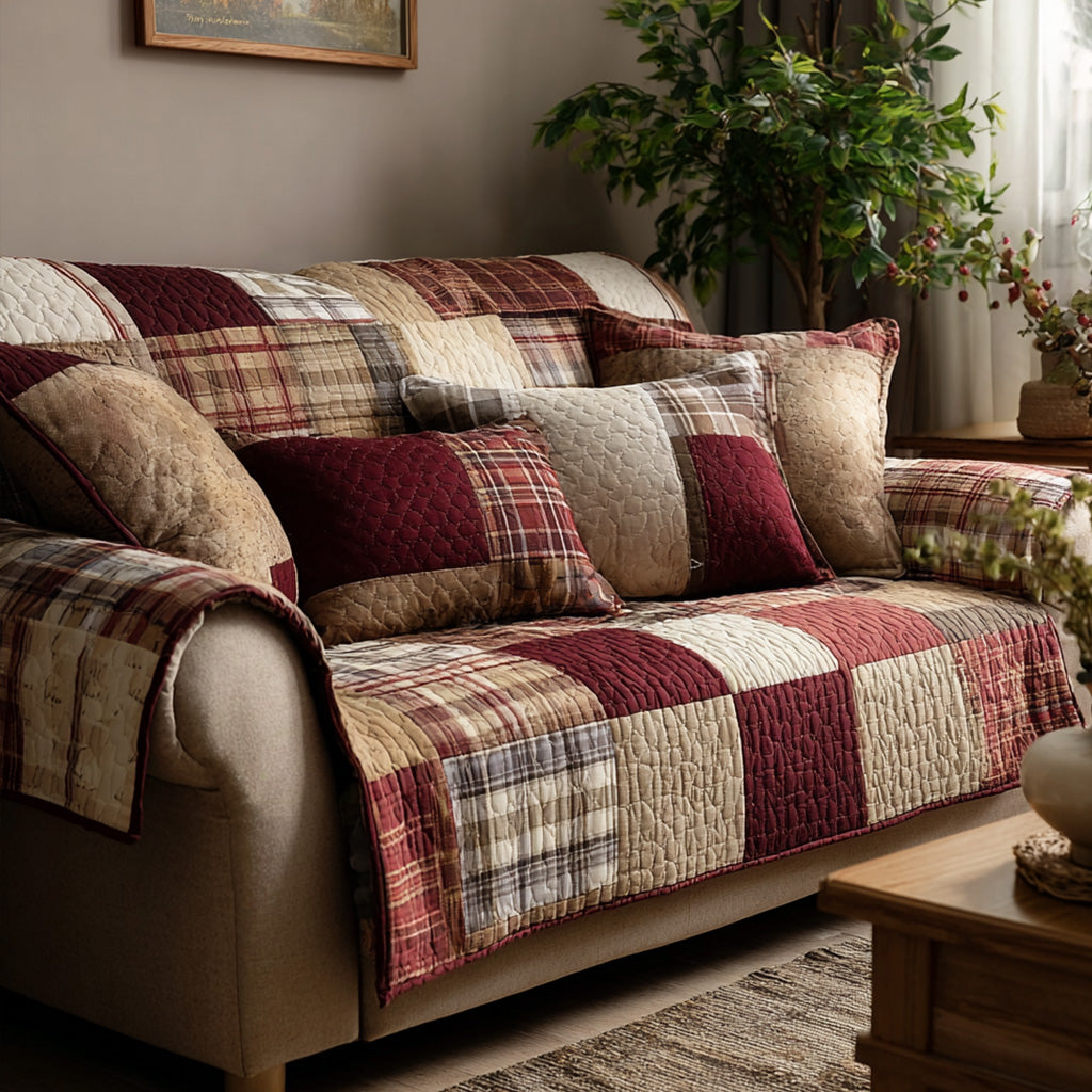 Eugenia - Quilted Sofa Cover Chalet Cozy