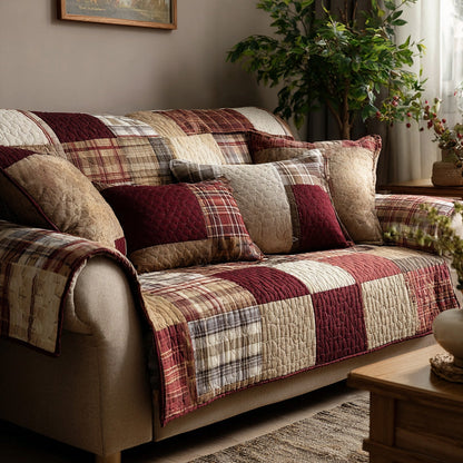 Eugenia - Quilted Sofa Cover Chalet Cozy